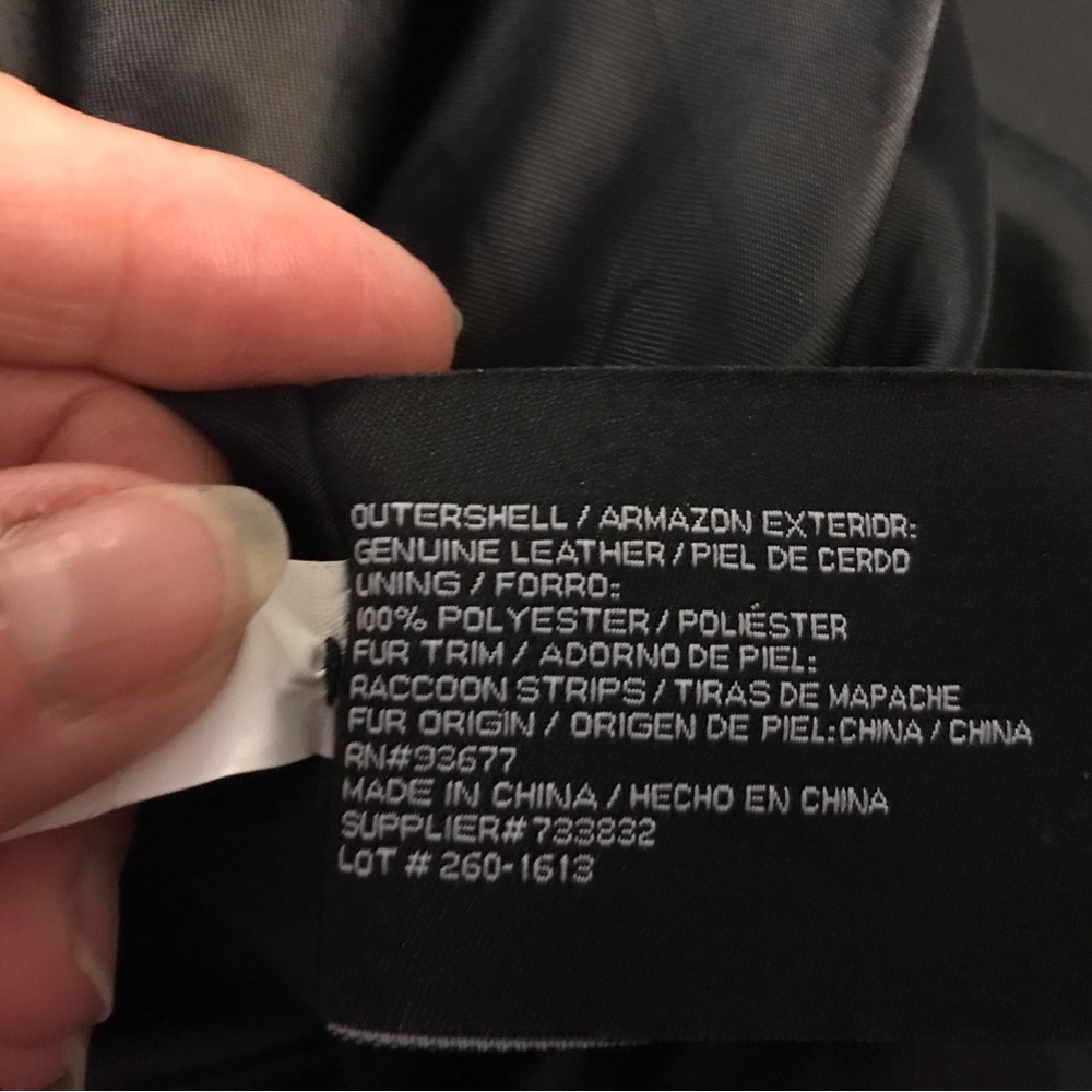 ANA Women's Black Leather Jacket - Picture 3 of 8